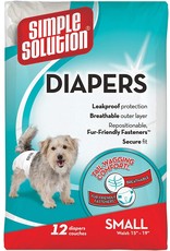 Bramton SIMPLE SOLUTION 12-COUNT DISPOSABLE DOG DIAPERS