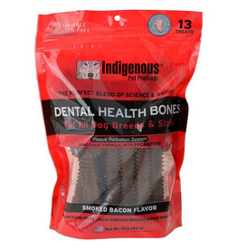 Indigenous Pet Products INDIGENOUS DENTAL HEALTH BONES SMOKED BACON FLAVOR 13-COUNT