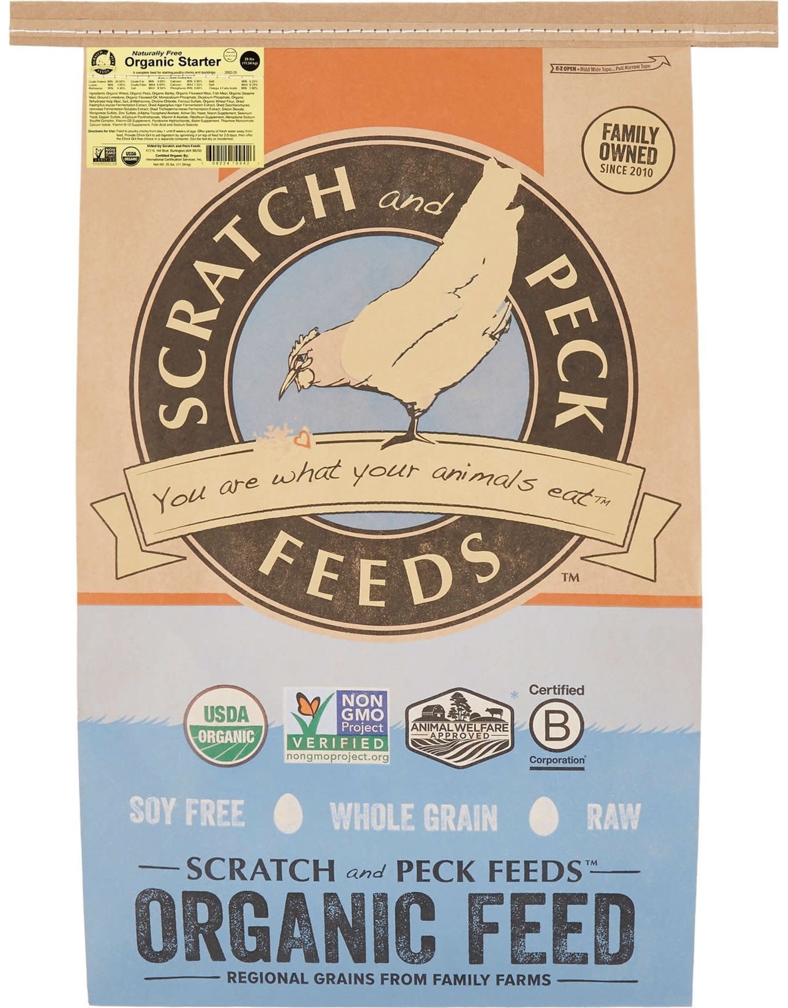 Scratch & Peck Feeds SCRATCH & PECK CHICKEN NATURALLY FREE ORGANIC STARTER