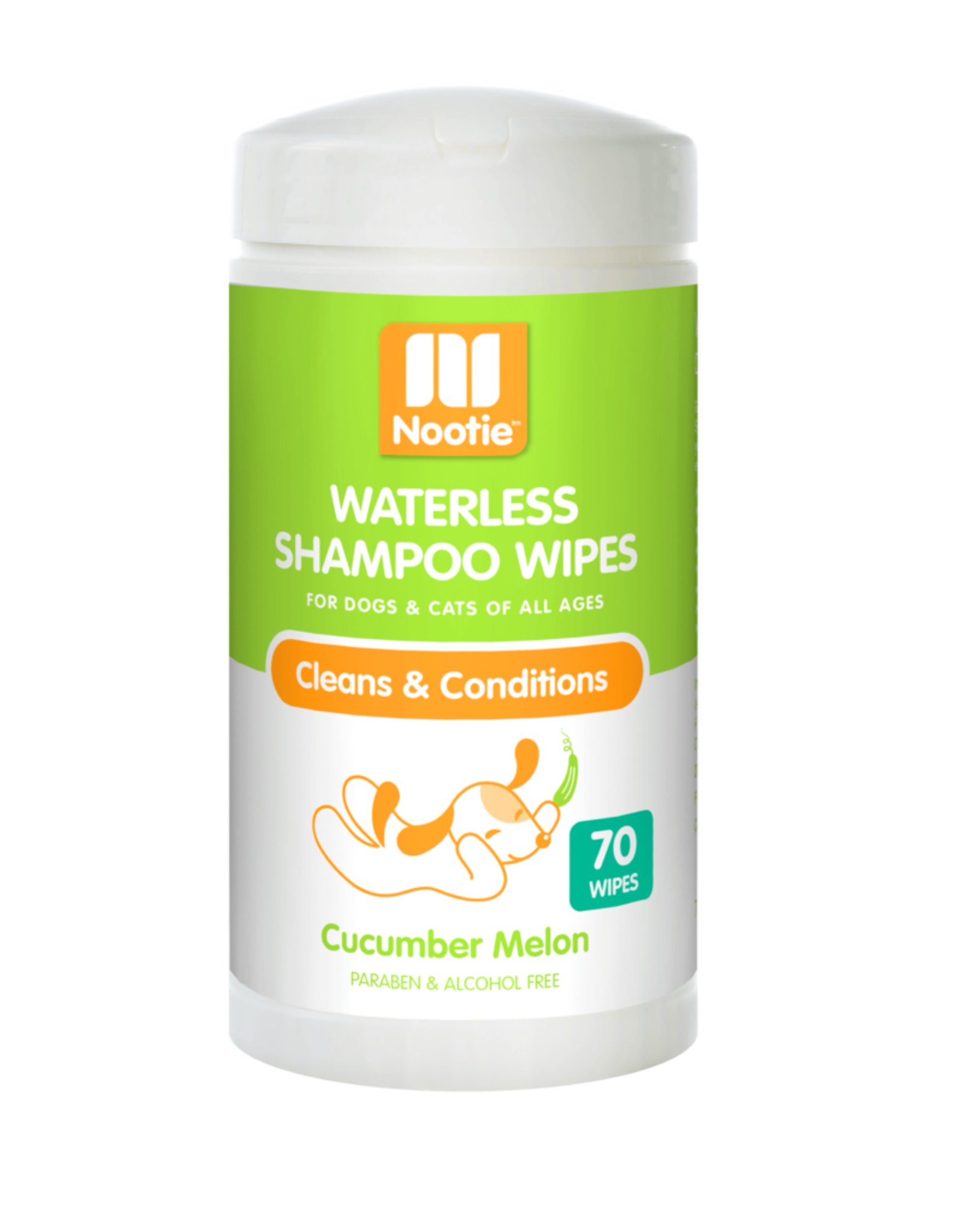 Nootie NOOTIE CUCUMBER MELON WATERLESS SHAMPOO WIPES 70-COUNT