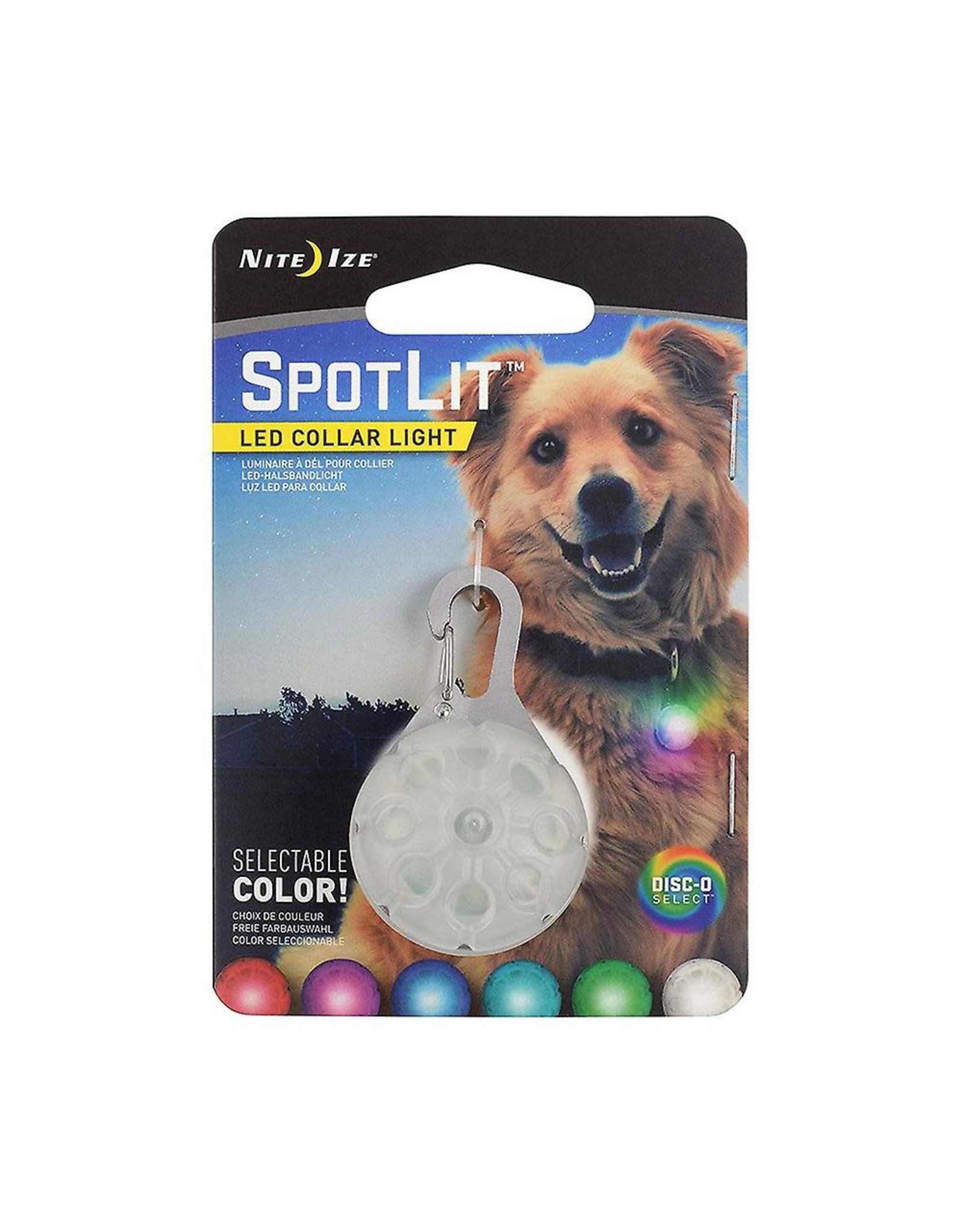 Nite Ize NITE IZE SPOTLIT RECHARGEABLE COLLAR LIGHT DISC-O SELECT