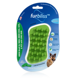 Furbliss FURBLISS GREEN BRUSH FOR SMALL PETS WITH LONG HAIR