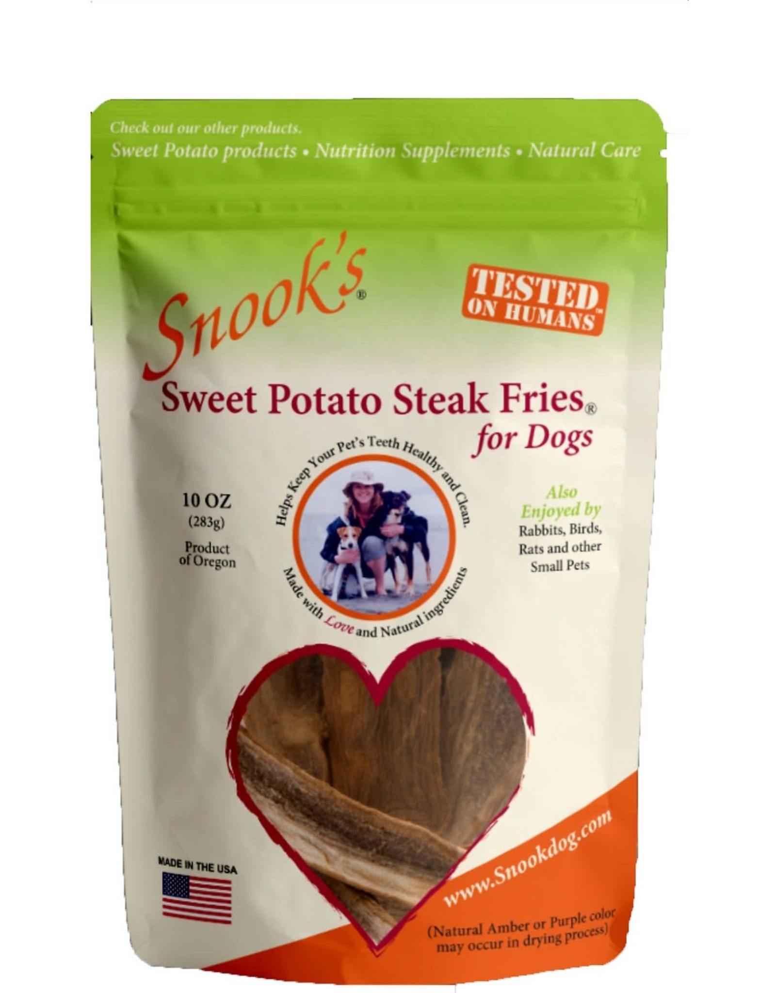 Snooks Pet Products SNOOK'S SWEET POTATO STEAK FRIES FOR DOGS 10OZ