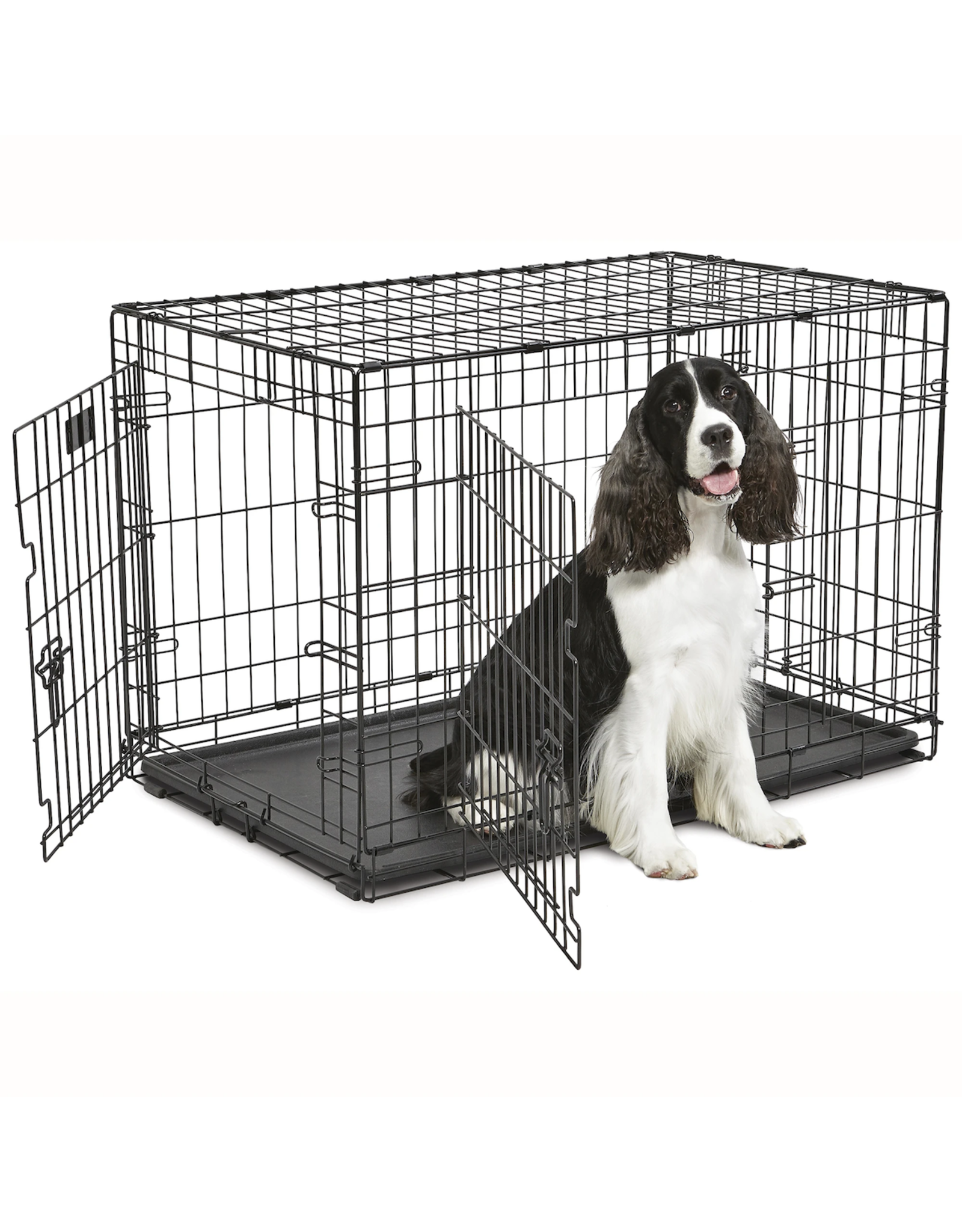 MidWest Homes for Pets MIDWEST CONTOUR DOUBLE DOOR FOLDING DOG CRATE