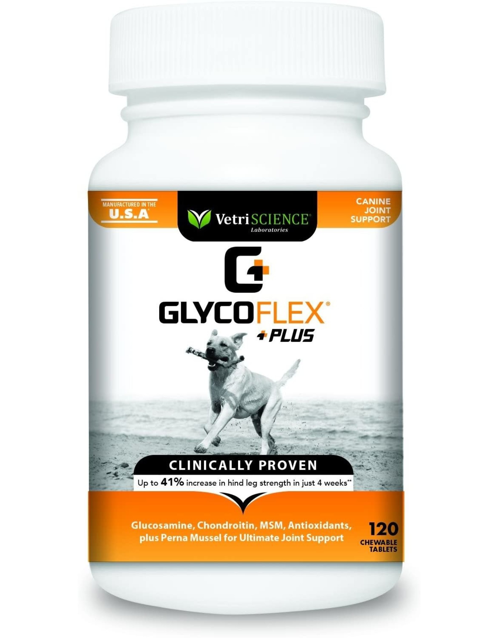 VetriSCIENCE Laboratories VETRISCIENCE LABORATORIES GLYCOFLEX PLUS CHEWABLE TABLETS FOR DOGS 120-COUNT