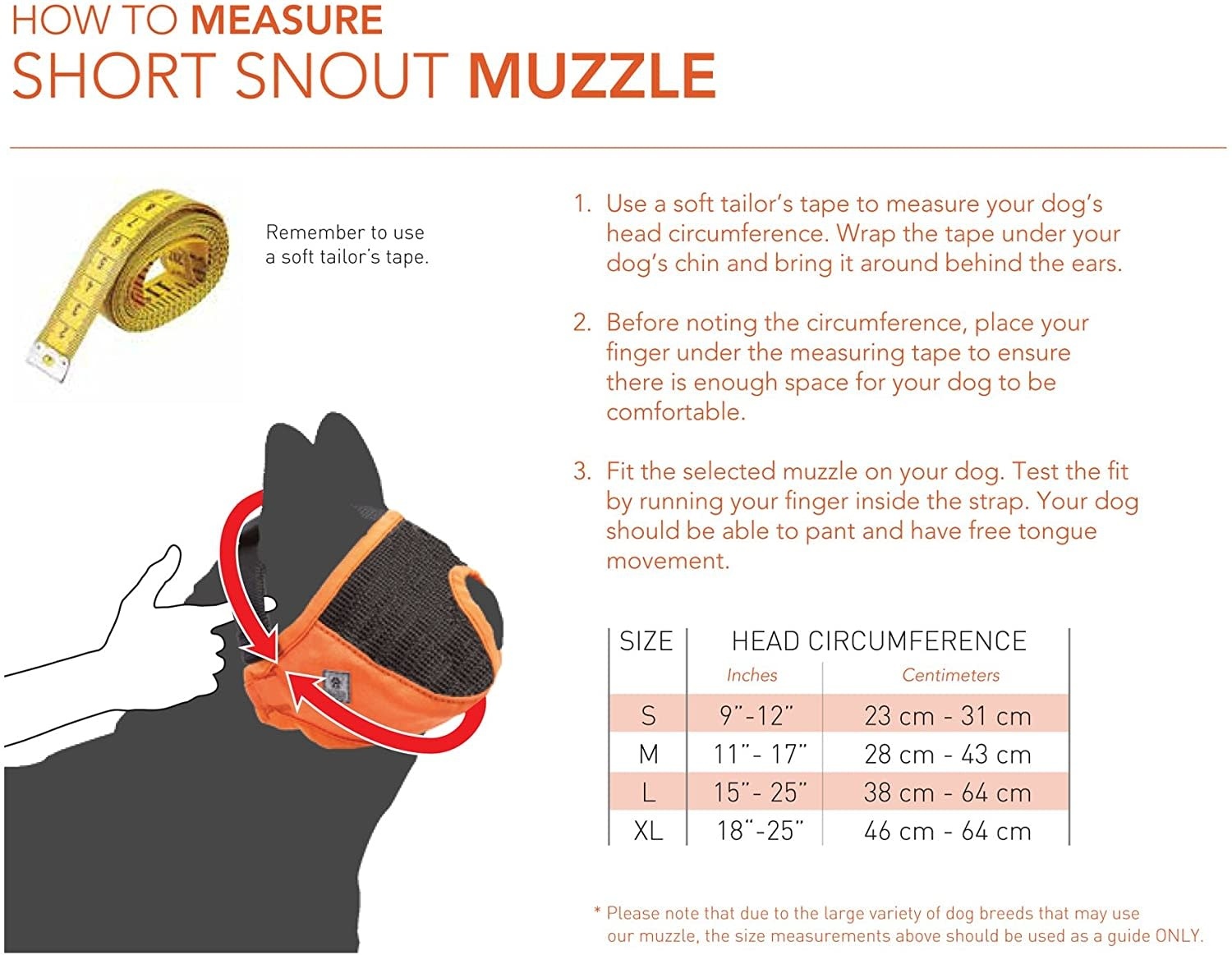 Canine friendly short deals snout dog muzzle