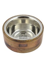 Tall Tails TALL TAILS DESIGNER BOWL STAINLESS STEEL & WOOD COMBO