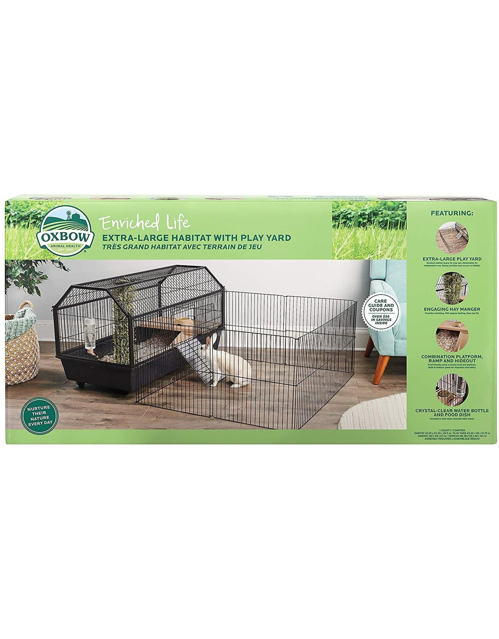 Oxbow Animal Health OXBOW ENRICHED LIFE EXTRA LARGE HABITAT WITH PLAY YARD