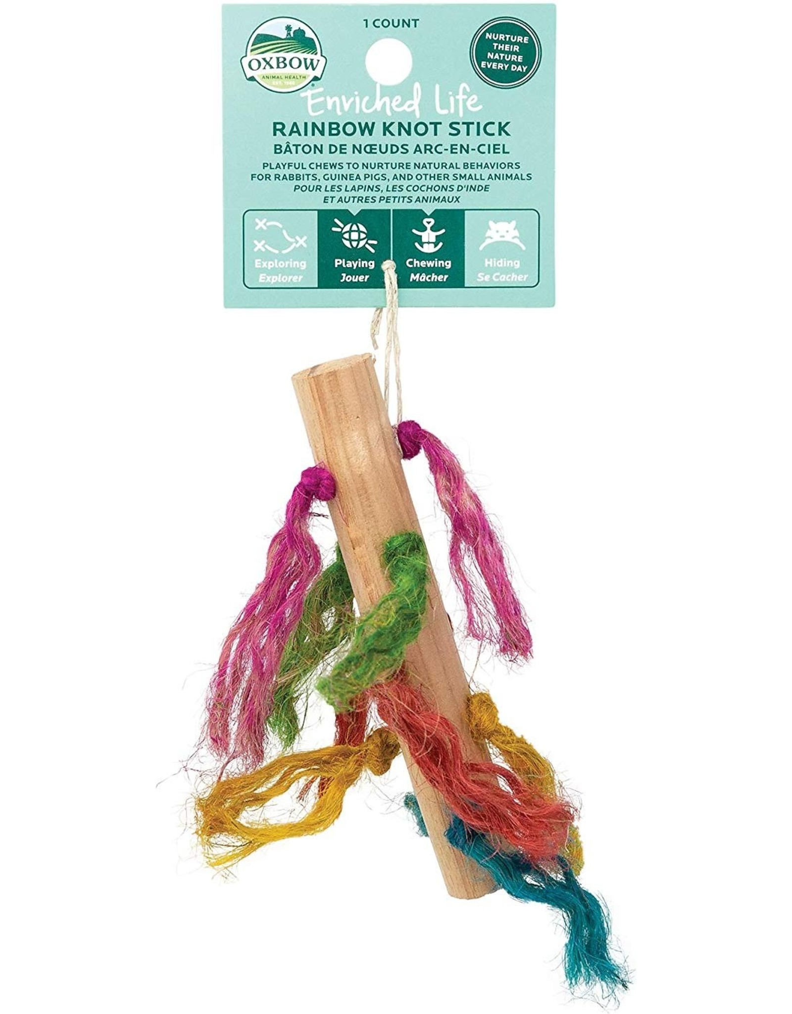 Oxbow Animal Health OXBOW ENRICHED LIFE RAINBOW KNOT STICK SMALL ANIMAL TOY