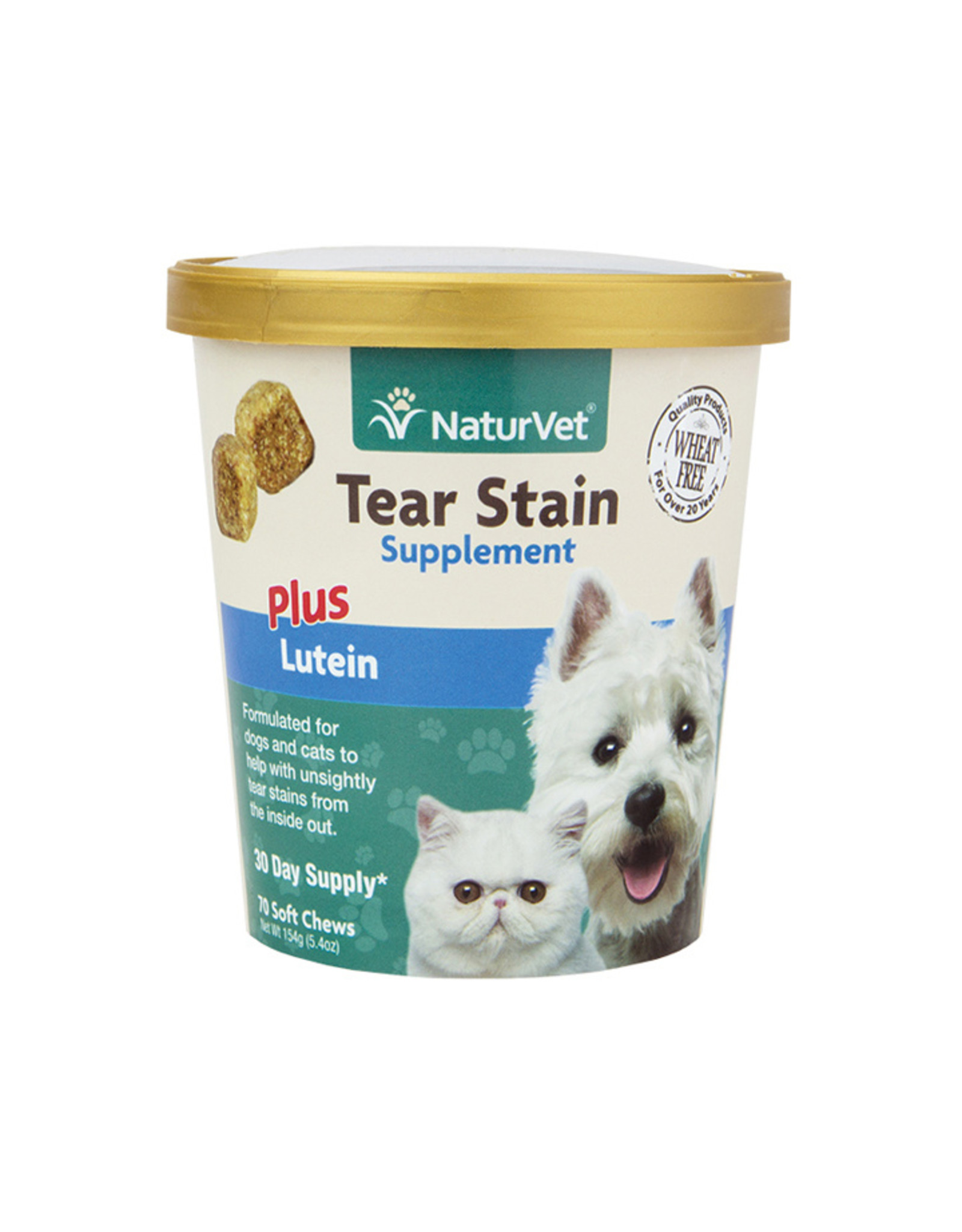 NaturVet NATURVET TEAR STAIN PLUS LUTEIN SOFT CHEWS FOR DOGS 70-COUNT