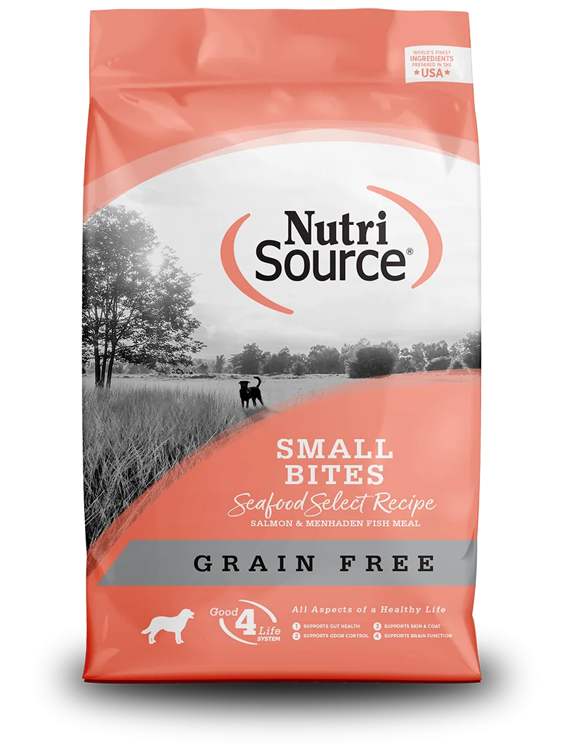 NUTRISOURCE DOG SMALL BITES SEAFOOD SELECT RECIPE Rosie Bunny Bean