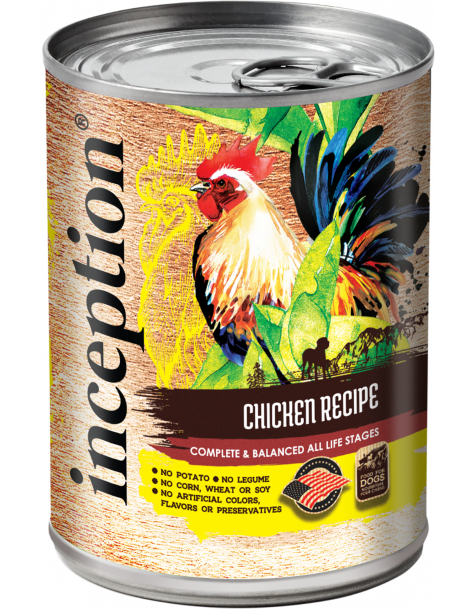 INCEPTION INCEPTION DOG CHICKEN RECIPE 13OZ