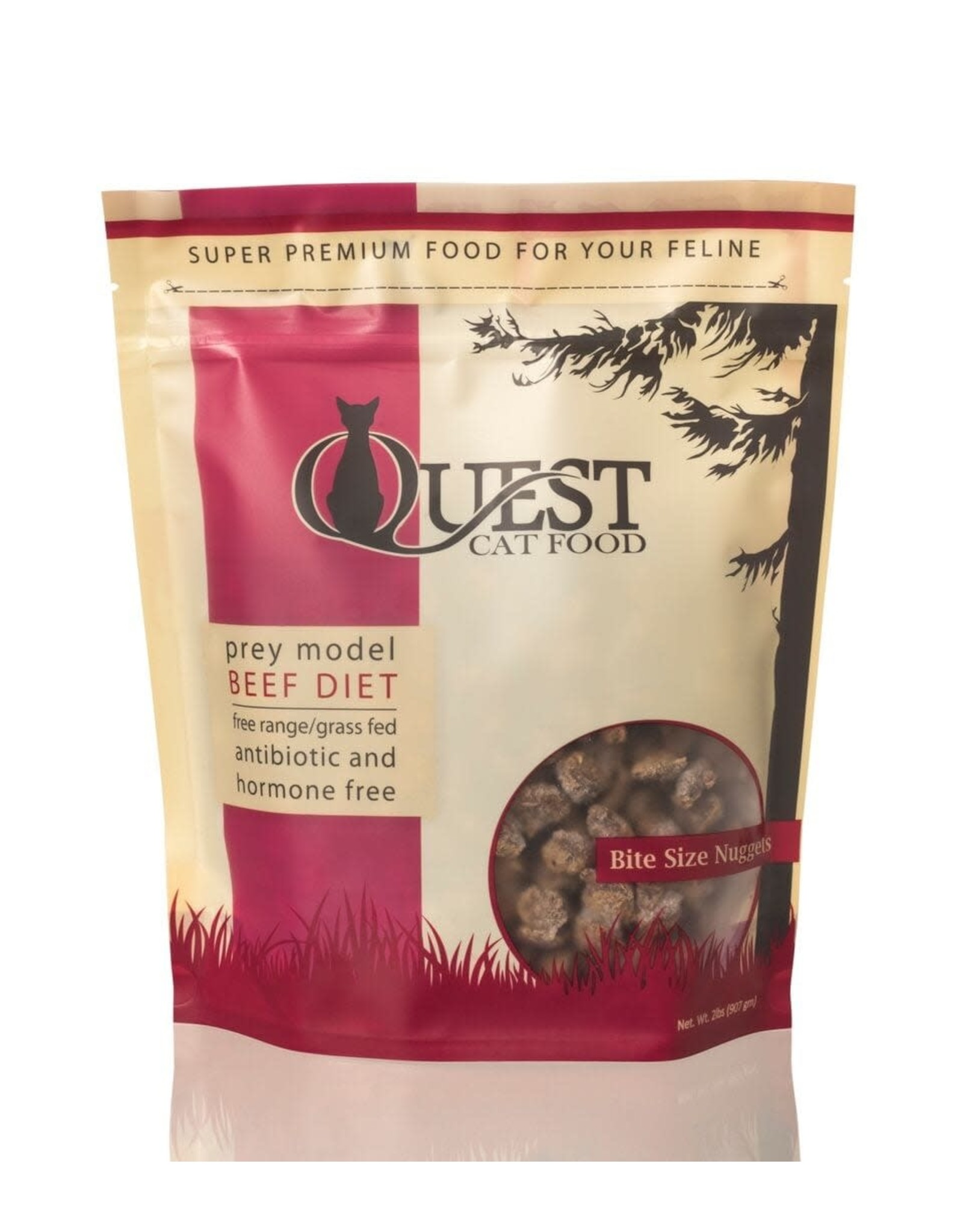 QUEST - STEVE'S QUEST CAT FROZEN BEEF NUGGETS 2LB