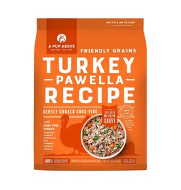 A PUP ABOVE A PUP ABOVE HUMAN GRADE LIGHTLY COOKED TURKEY DOG FOOD