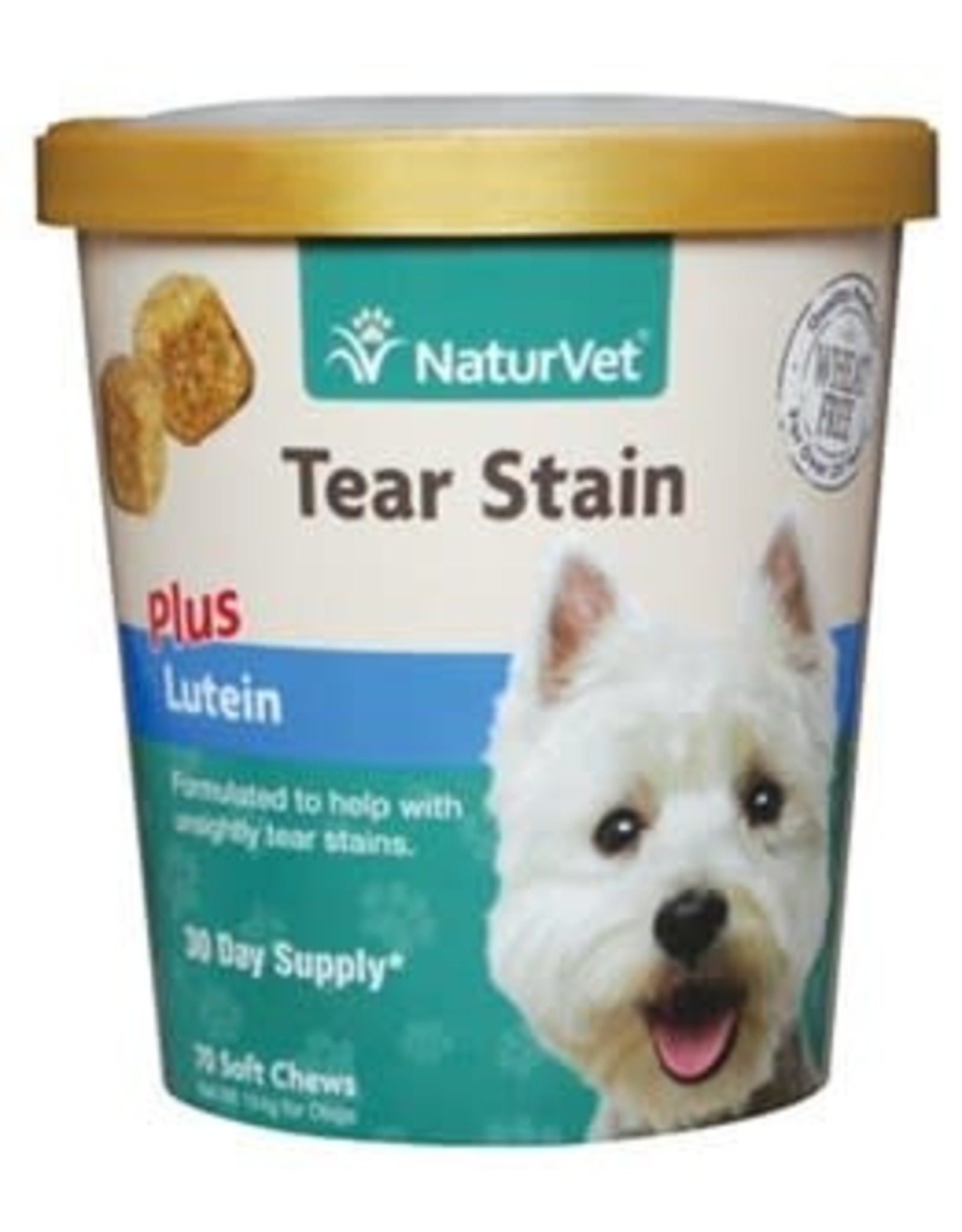 NaturVet NATURVET TEAR STAIN PLUS LUTEIN SOFT CHEWS FOR DOGS 70-COUNT