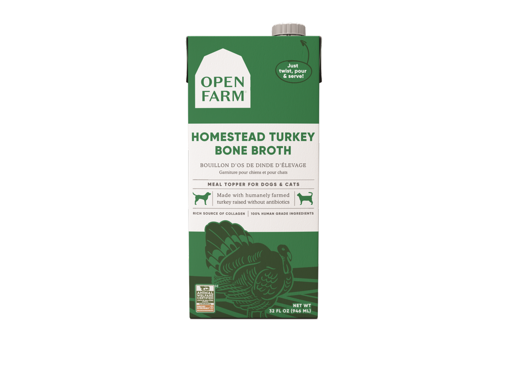 OPEN FARM HOMESTEAD TURKEY BONE BROTH Rosie Bunny Bean Urban Pet
