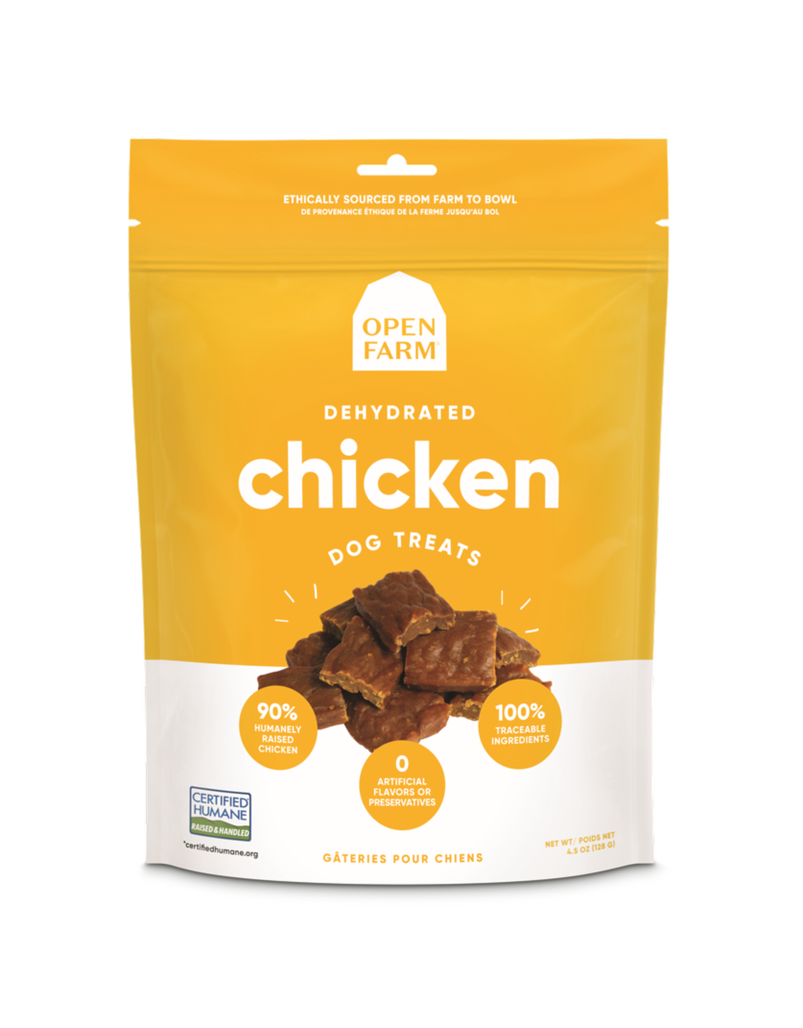 Open Farm OPEN FARM DEHYDRATED CHICKEN DOG TREATS 4.5OZ