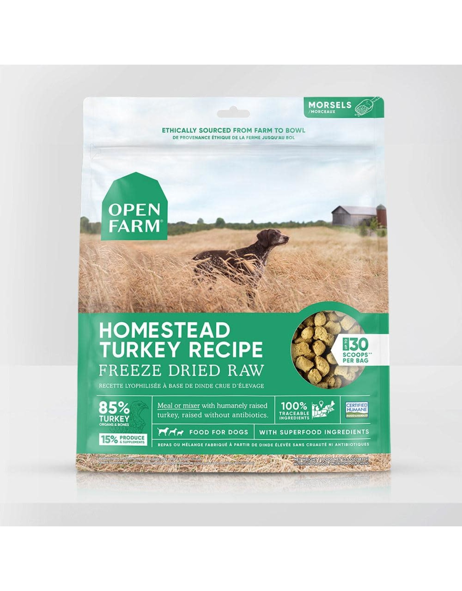 Open Farm OPEN FARM DOG FREEZE DRIED RAW HOMESTEAD TURKEY RECIPE