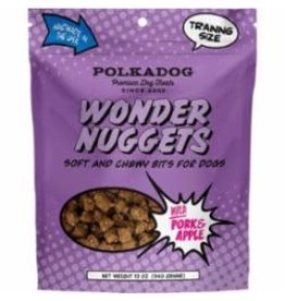 Polkadog Bakery POLKADOG WONDER NUGGETS WITH PORK & APPLE SOFT AND CHEWY BITS FOR DOGS 12OZ