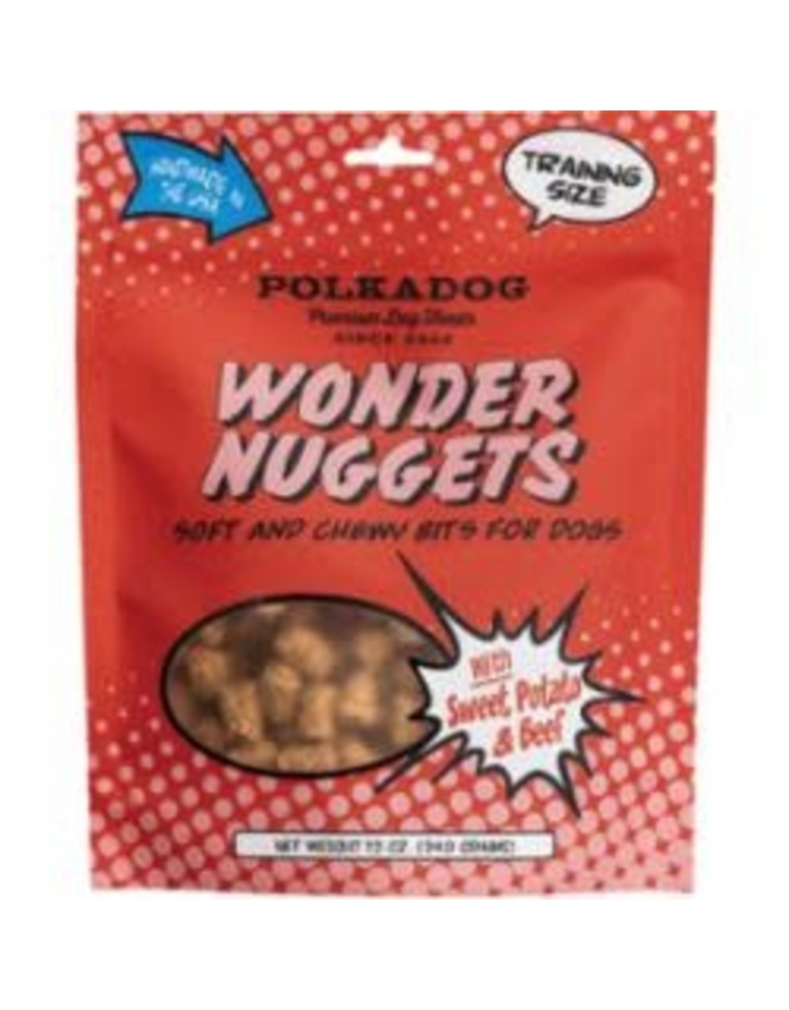 Polkadog Bakery POLKADOG WONDER NUGGETS WITH BEEF SOFT AND CHEWY BITS FOR DOGS 12OZ