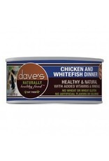 Dave's Pet Food DAVE'S CAT NATURALLY HEALTHY FOOD CHICKEN & WHITEFISH DINNER 5.5OZ