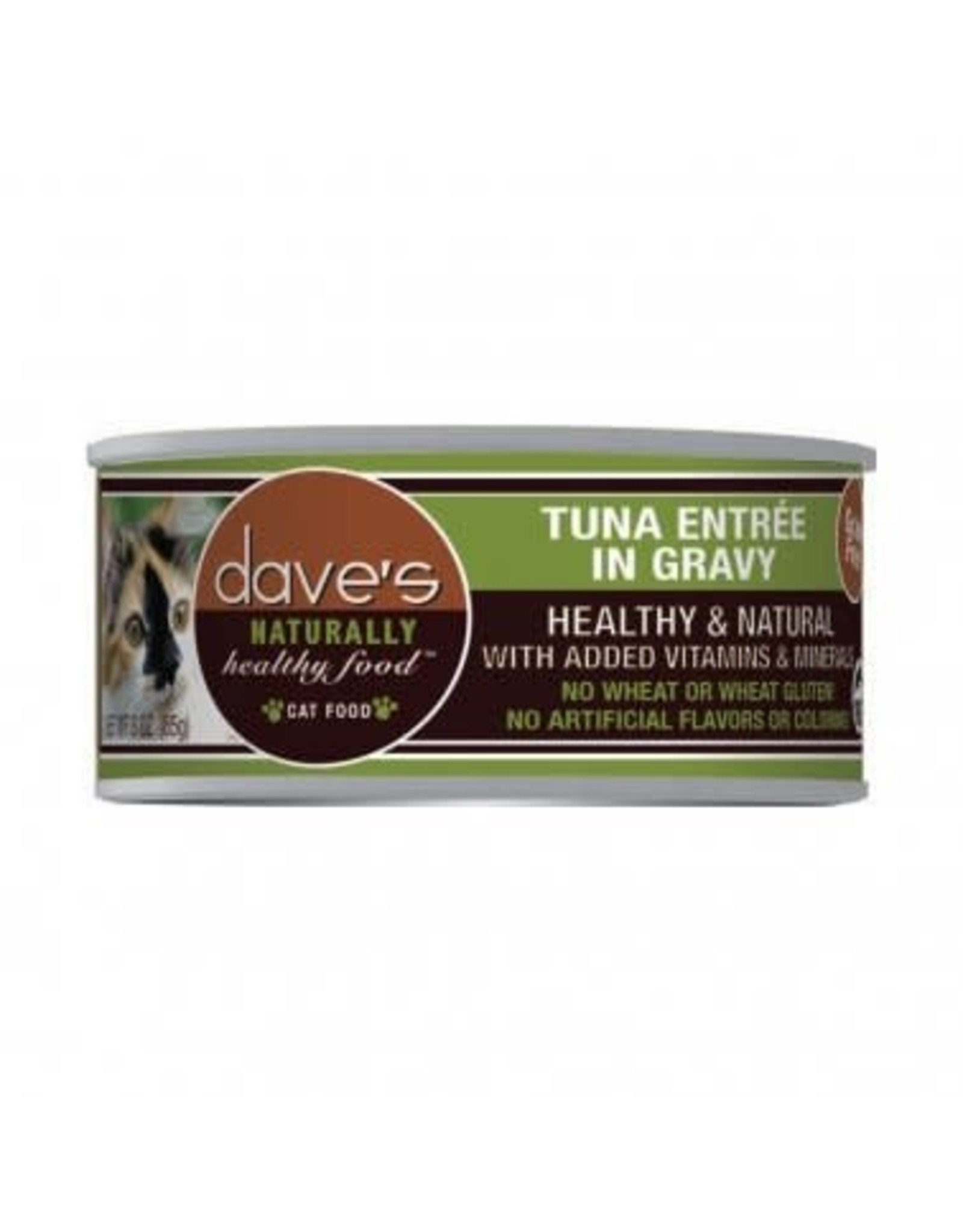 Dave's Pet Food DAVE'S CAT NATURALLY HEALTHY FOOD TUNA ENTRÉE IN GRAVY 5.5OZ