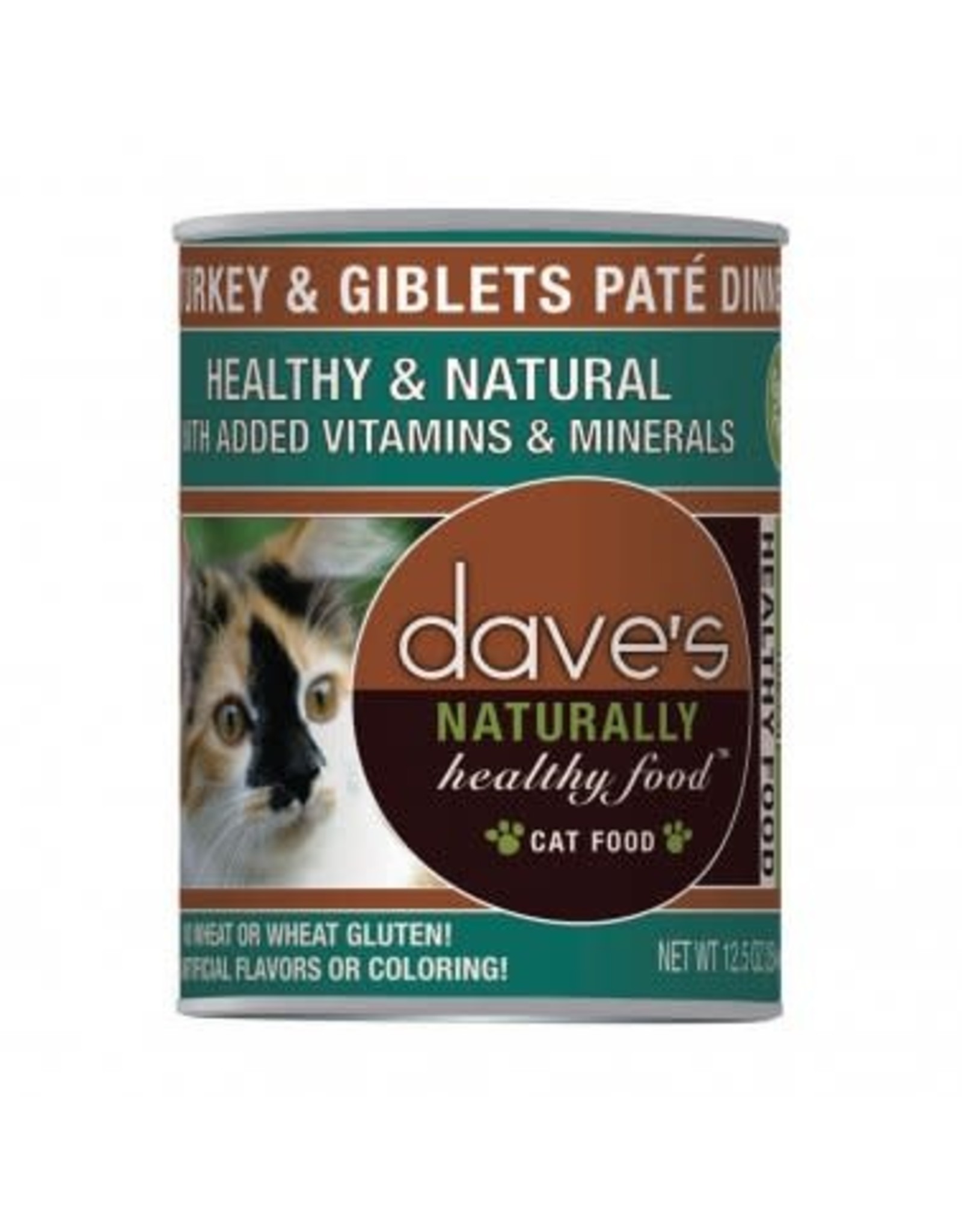 Dave's Pet Food DAVE'S CAT NATURALLY HEALTHY FOOD TURKEY & GIBLETS PATÉ DINNER