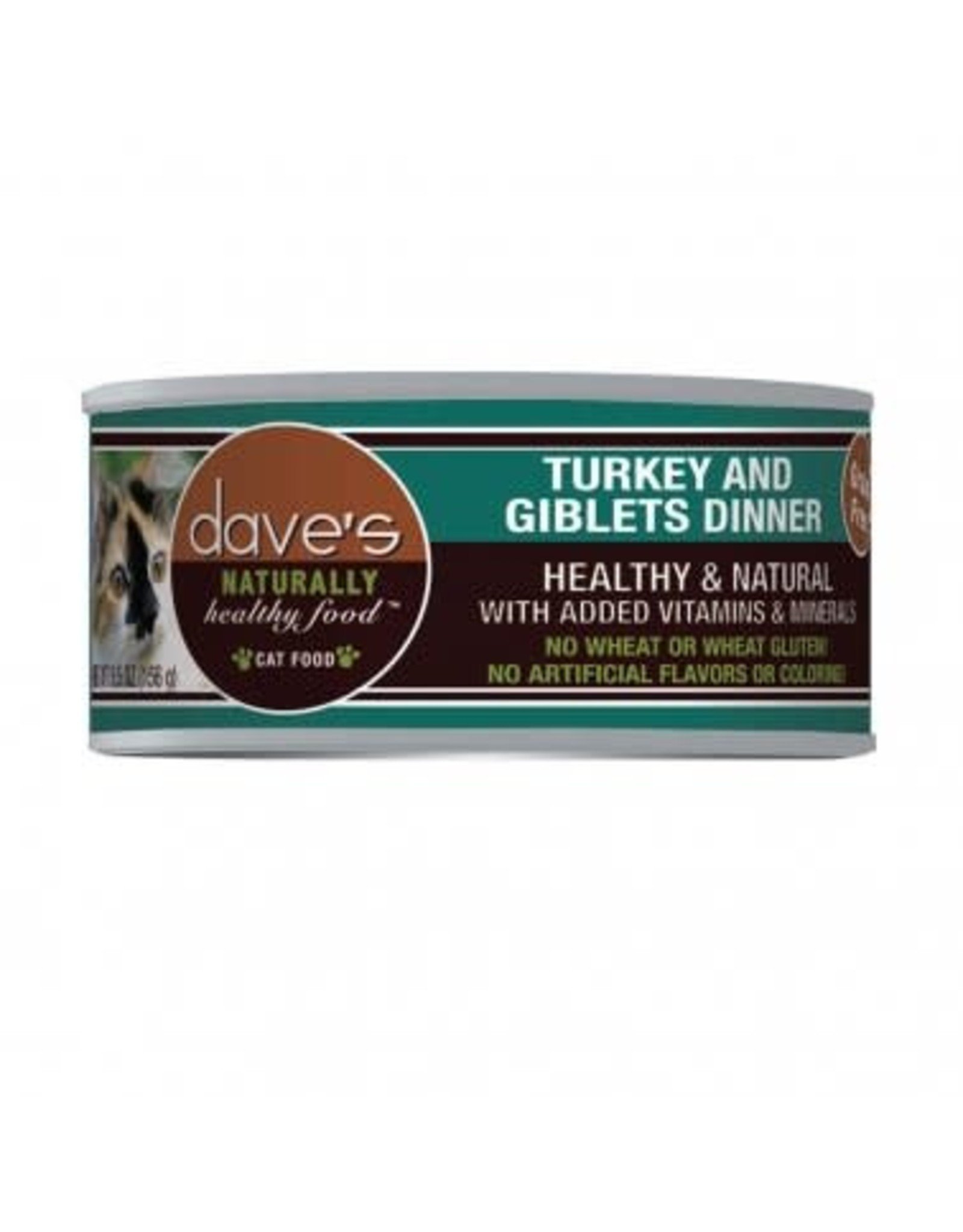 Dave's Pet Food DAVE'S CAT NATURALLY HEALTHY FOOD TURKEY & GIBLETS PATÉ DINNER