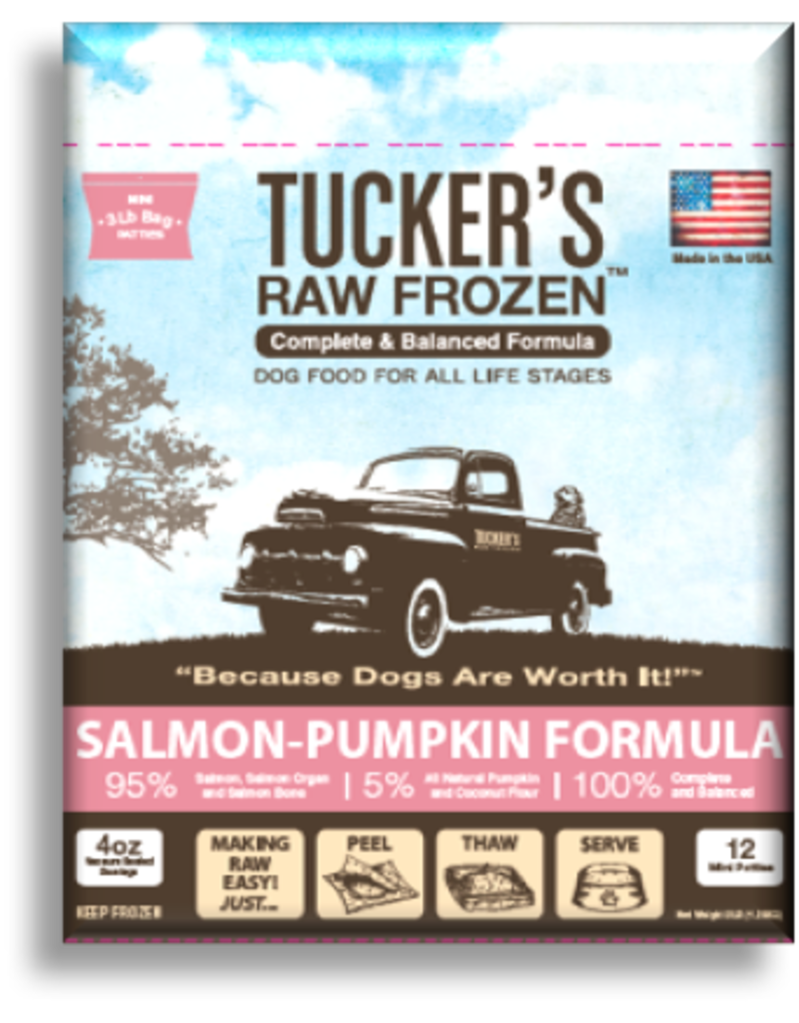 TUCKERS TUCKERS DOG FROZEN RAW SALMON & PUMPKIN