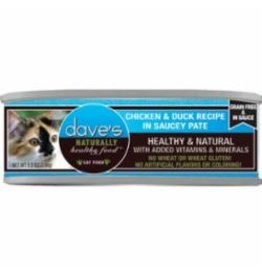 Dave's Pet Food DAVE'S CAT  SAUCEY PATE CHICKEN & DUCK 5.5OZ