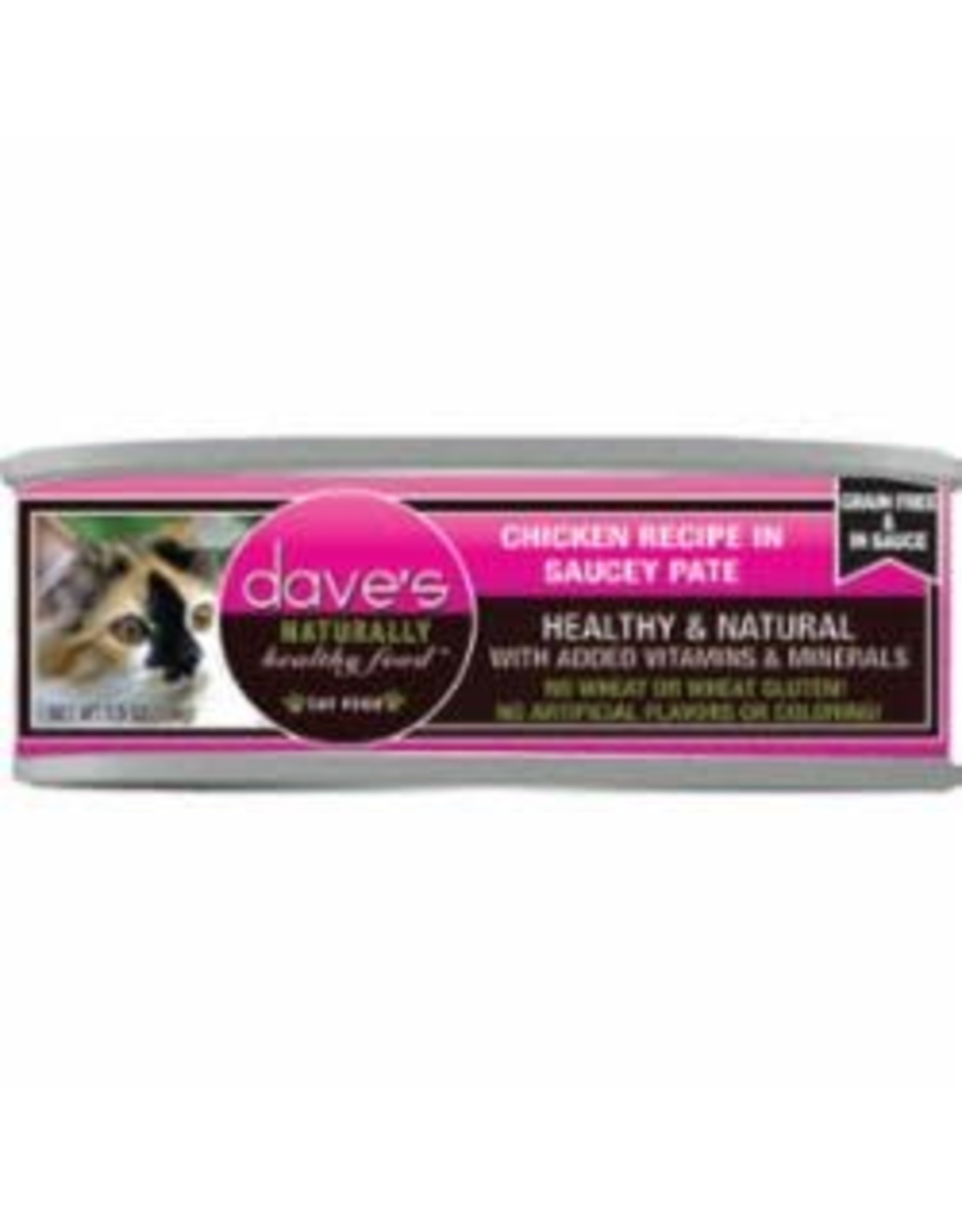 Dave's Pet Food DAVE'S CAT  SAUCEY PATE CHICKEN 5.5OZ