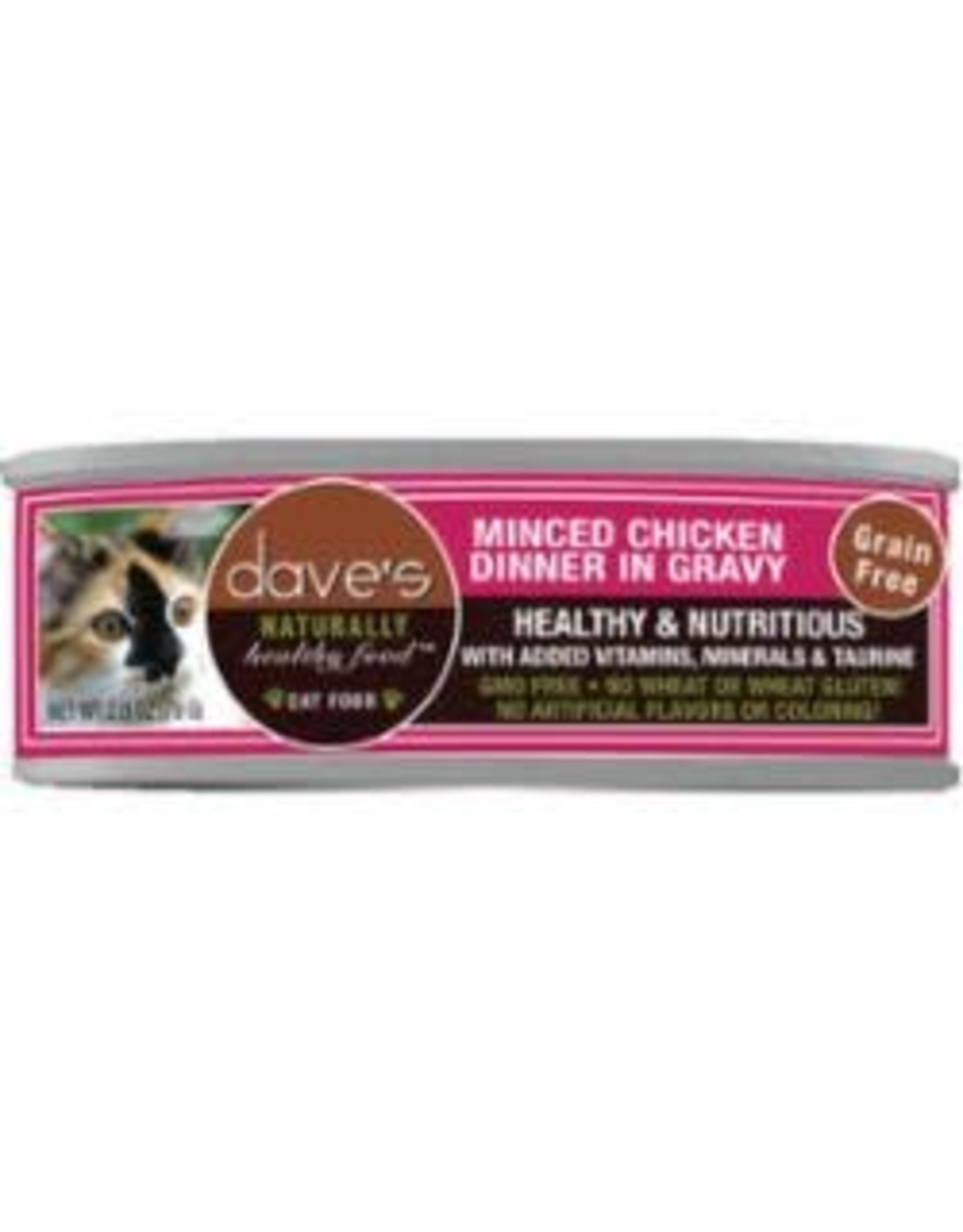 Dave's Pet Food DAVE'S CAT GRAIN FREE MINCED CHICKEN 2.8OZ