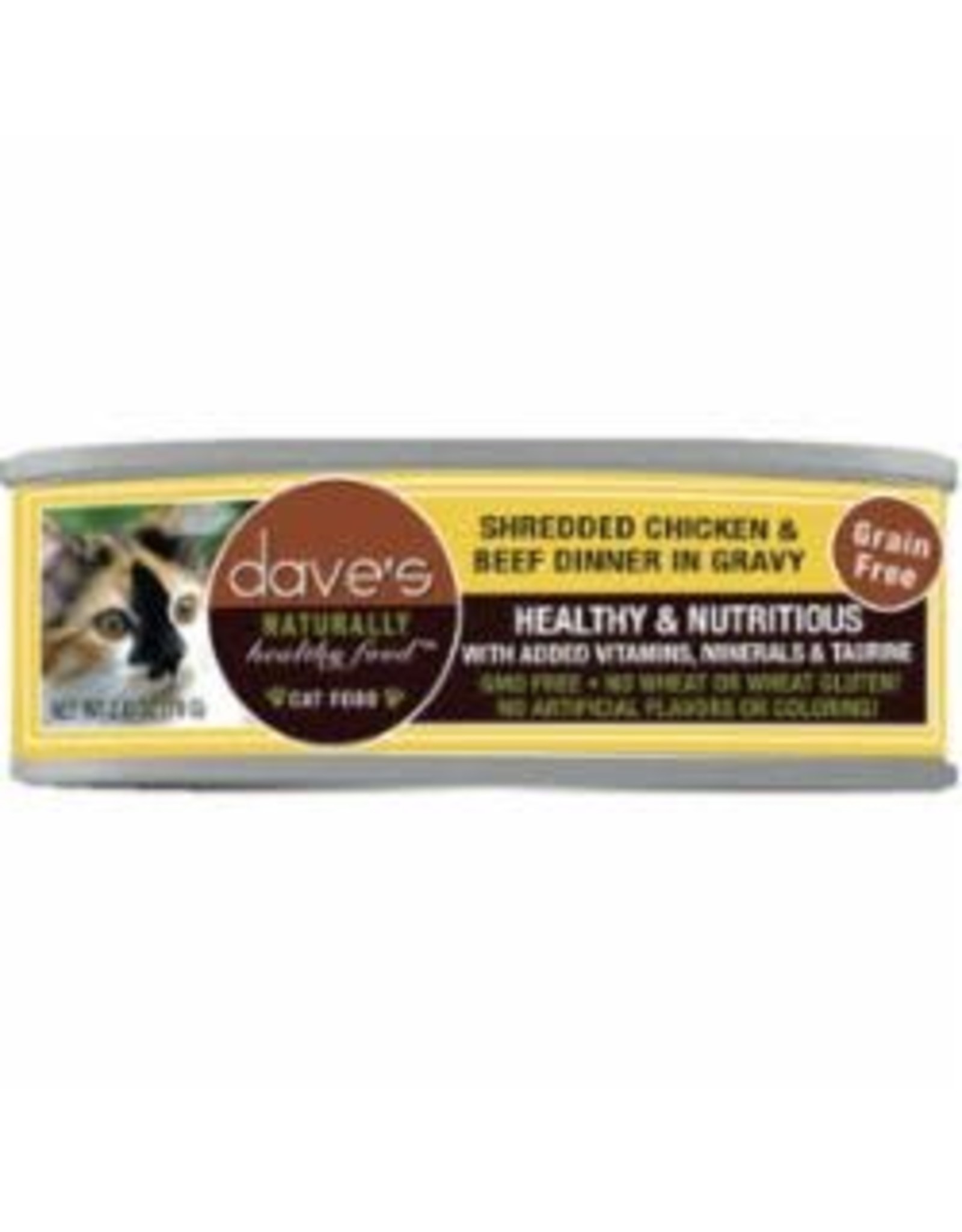 Dave's Pet Food DAVE'S CAT SHREDDED CHICKEN & BEEF  2.8OZ