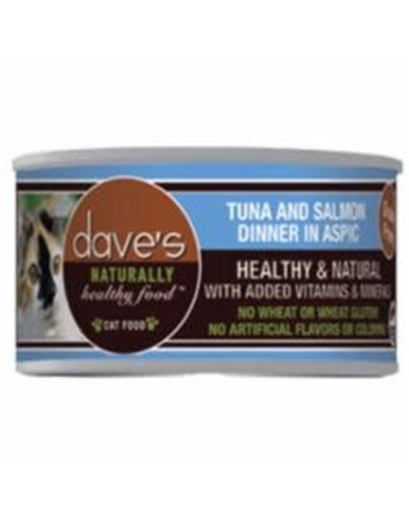 Dave's Pet Food DAVE'S CAT NATURAL TUNA & SALMON IN ASPIC 3OZ