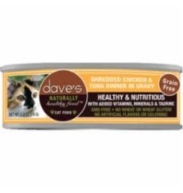 Dave's Pet Food DAVE'S CAT SHREDDED CHICKEN & TUNA  2.8OZ