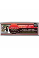 Dave's Pet Food DAVE'S CAT  SAUCEY PATE CHICKEN & BEEF 5.5OZ
