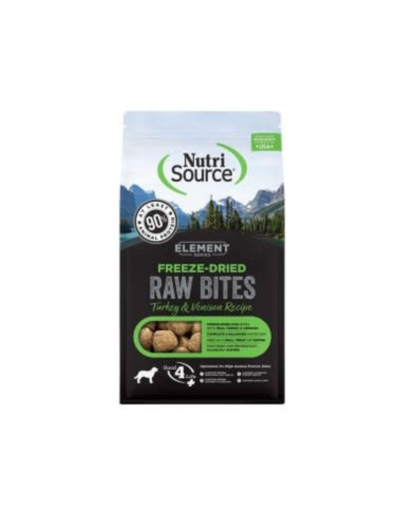 NutriSource Pet Foods NUTRISOURCE ELEMENT DOG FREEZE DRIED TURKEY & VENISON RAW BITES 10OZ