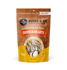 The Bones & Co. BONES & CO DOG & CAT FREEZE DRIED CHICKEN HEART TREAT 10OZ