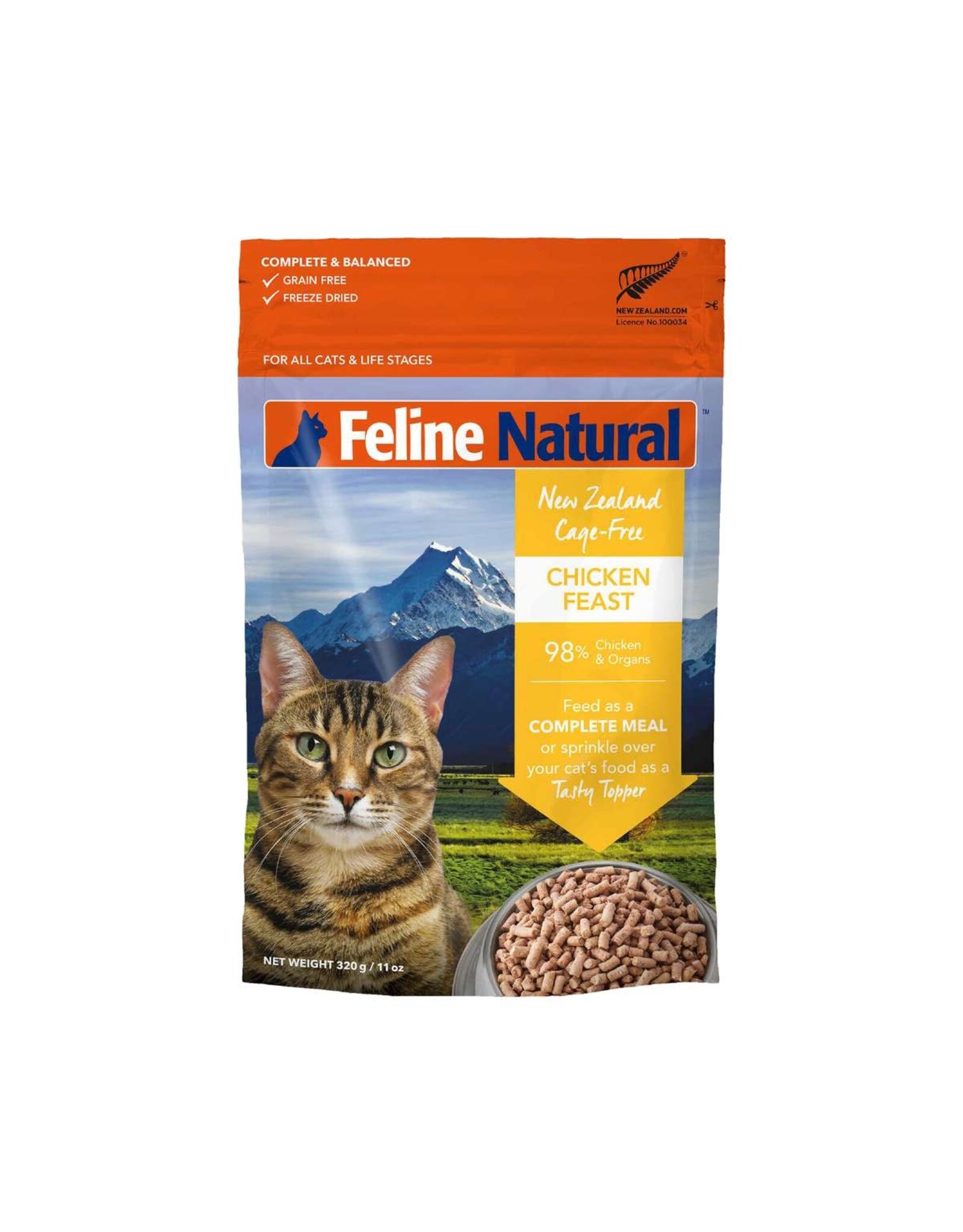 Feline Natural FELINE NATURAL CAT FREEZE DRIED CHICKEN 11OZ