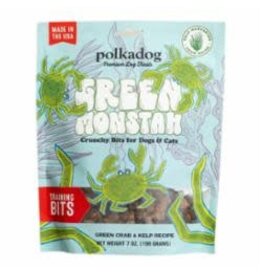 Polkadog Bakery POLKADOG GREEN MONSTAH BITS FOR DOGS & CATS 7OZ