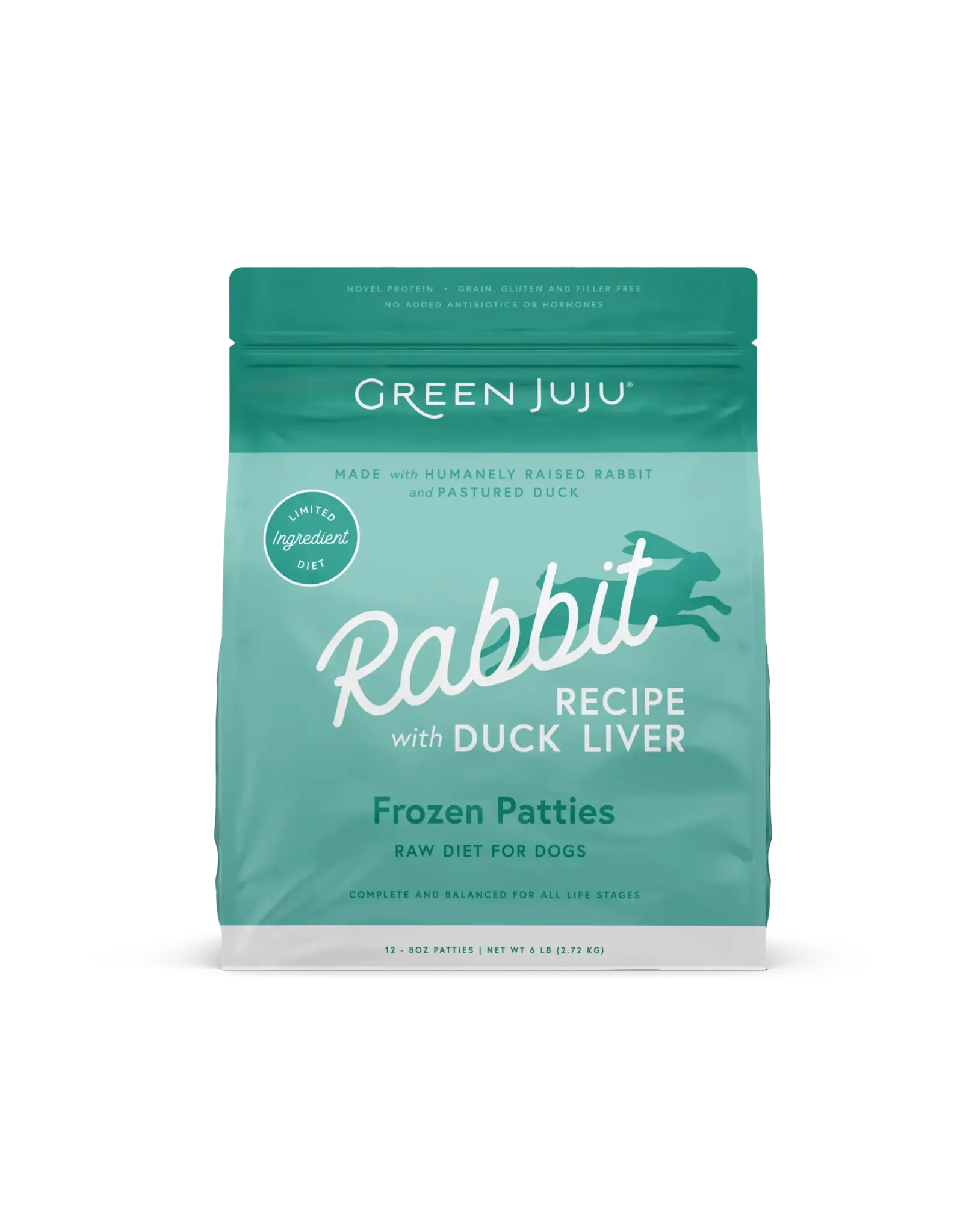 Green Juju Kitchen GREEN JUJU FROZEN RAW LIMITED INGREDIENT DOG/ CAT RABBIT 6LB