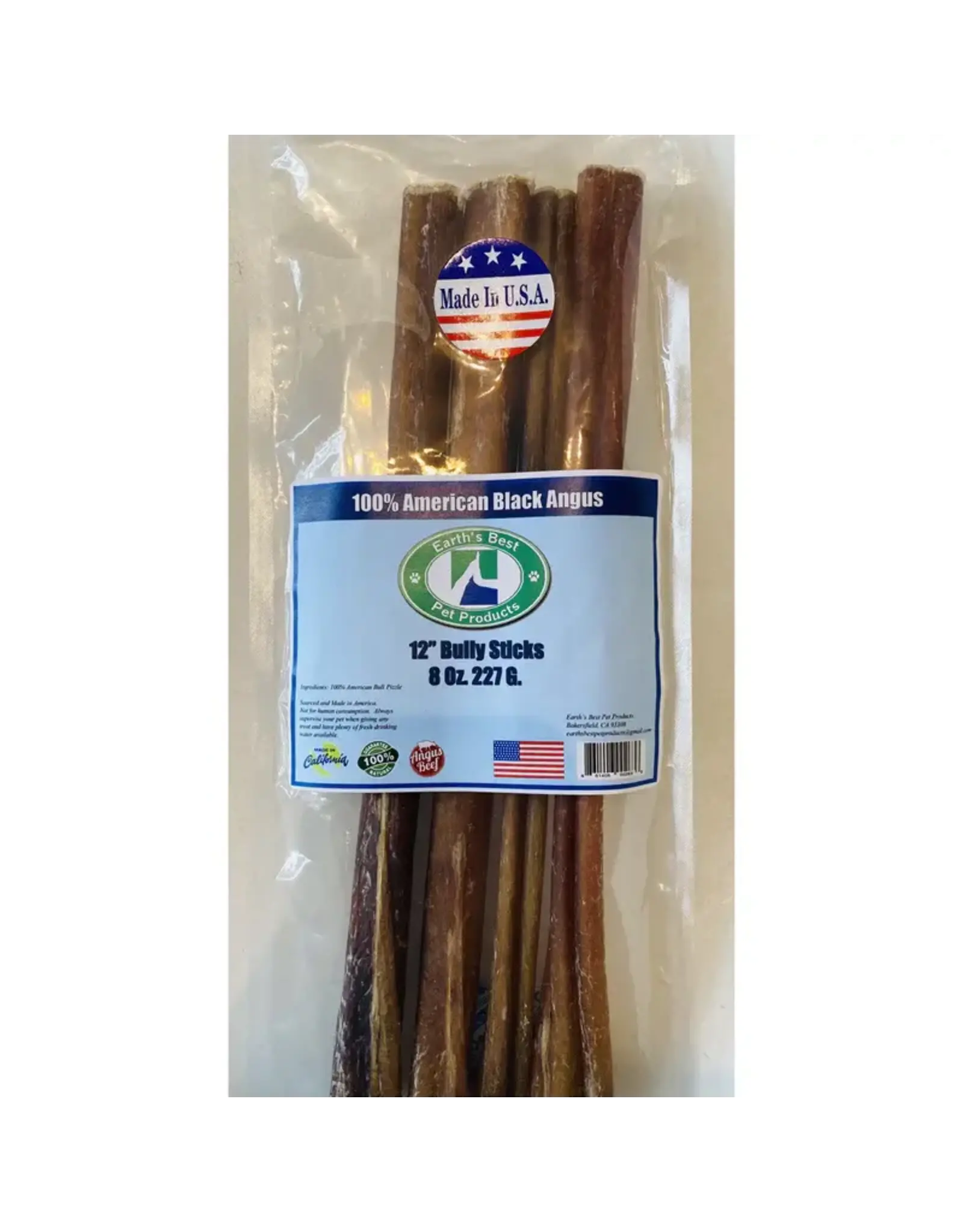 Earth's Best EARTH'S BEST 12" BULLY STICKS 8OZ BAG