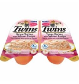 Inaba INABA CAT TWINS 2-PACKS TUNA & CHICKEN WITH SALMON RECIPE 2.46OZ