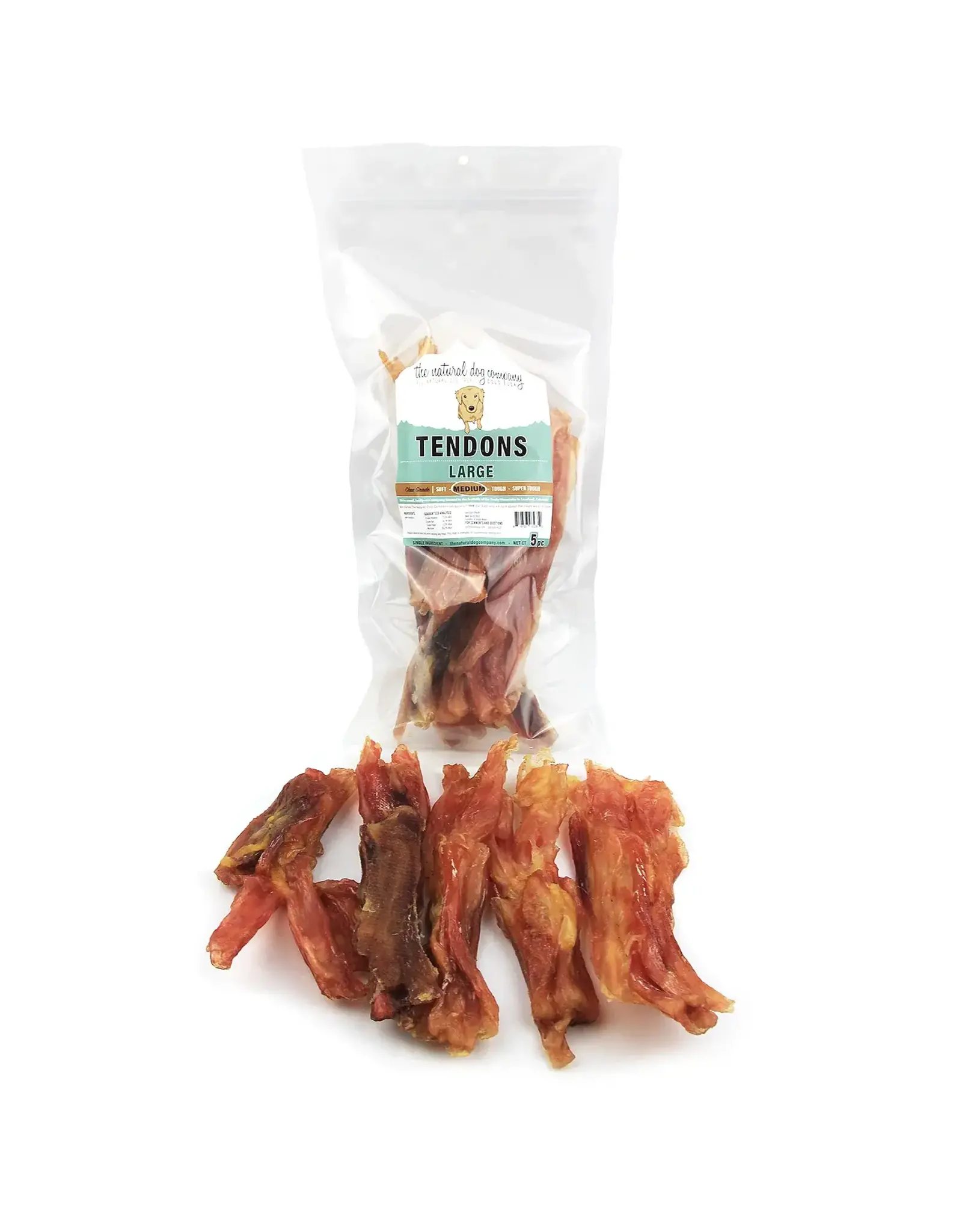 The Natural Dog Company THE NATURAL DOG COMPANY LARGE BEEF TENDON 5-COUNT