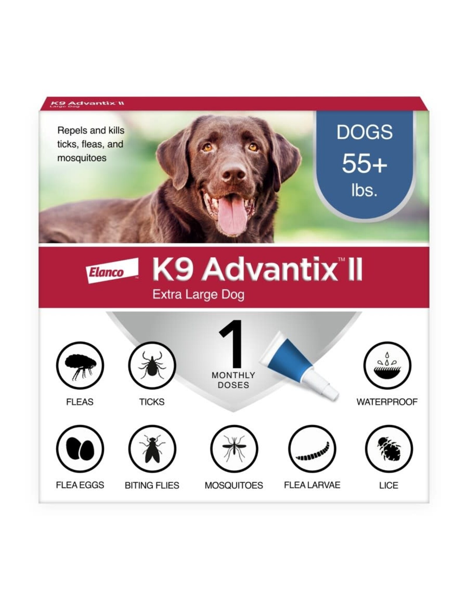Bayer ADVANTIX II FOR DOGS FLEA & TICK TOPICAL SOLUTION 1 DOSE