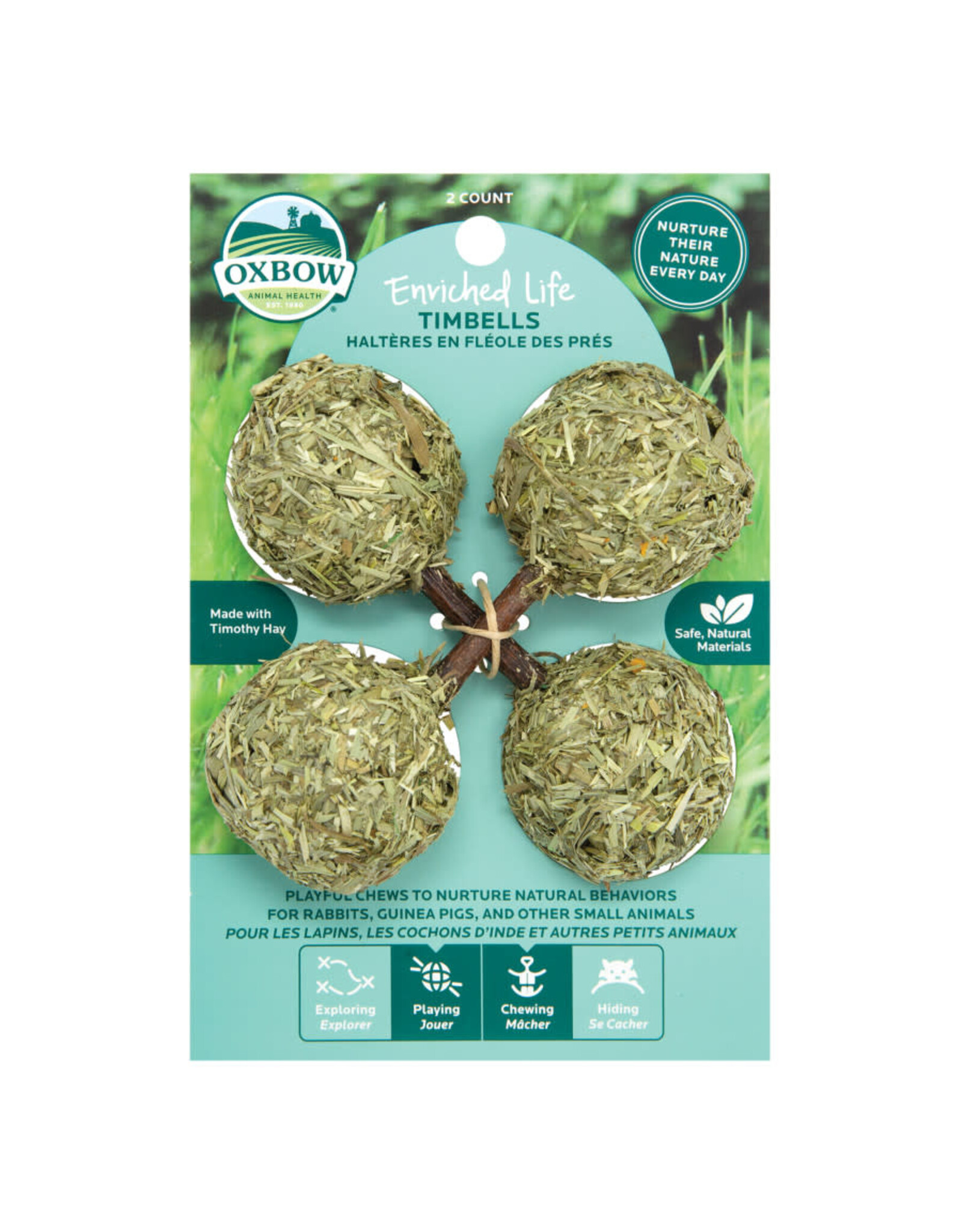 Oxbow Animal Health OXBOW ENRICHED LIFE TIMBELLS SMALL ANIMAL CHEW TOY 2-COUNT