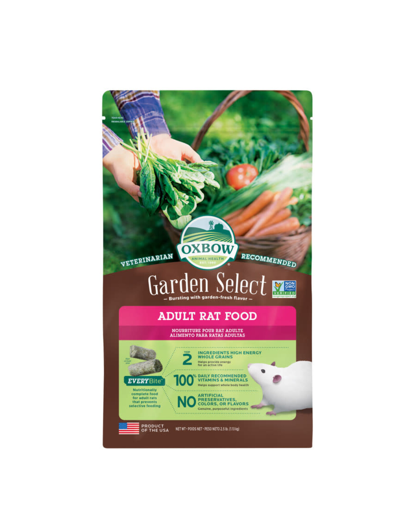 Oxbow Animal Health OXBOW GARDEN SELECT ADULT RAT FOOD 2.5LB
