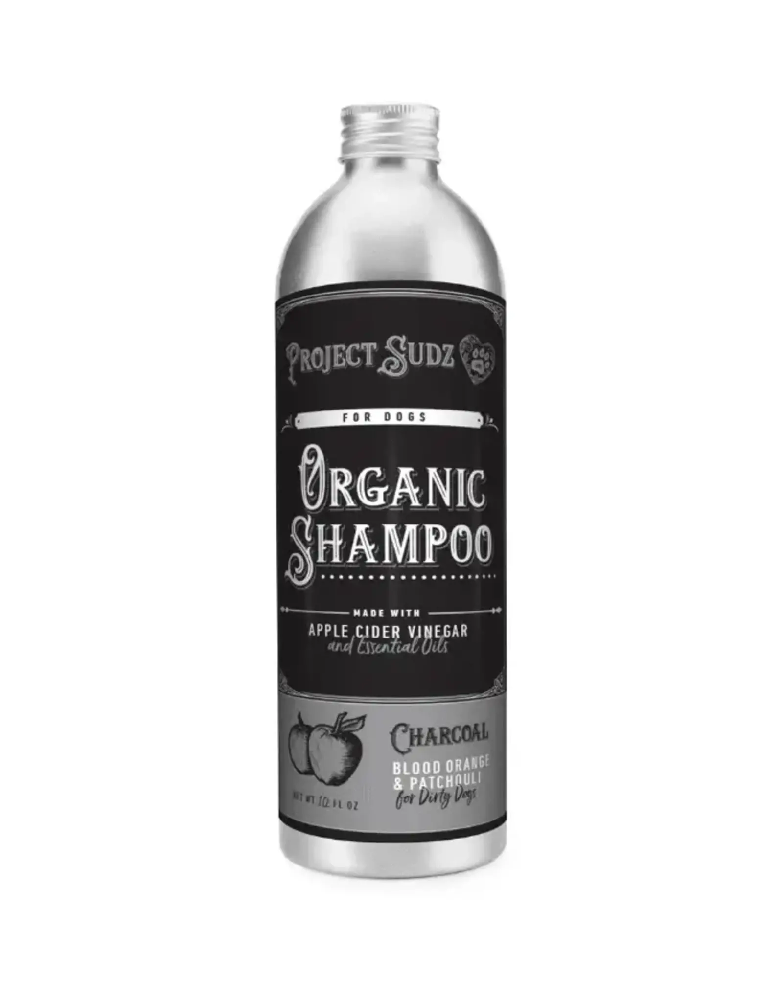 PROJECT SUDZ PROJECT SUDZ DOG/CAT ORGANIC CHARCOAL,BLOOD ORANGE, PATCHOUI SHAMPOO 10OZ