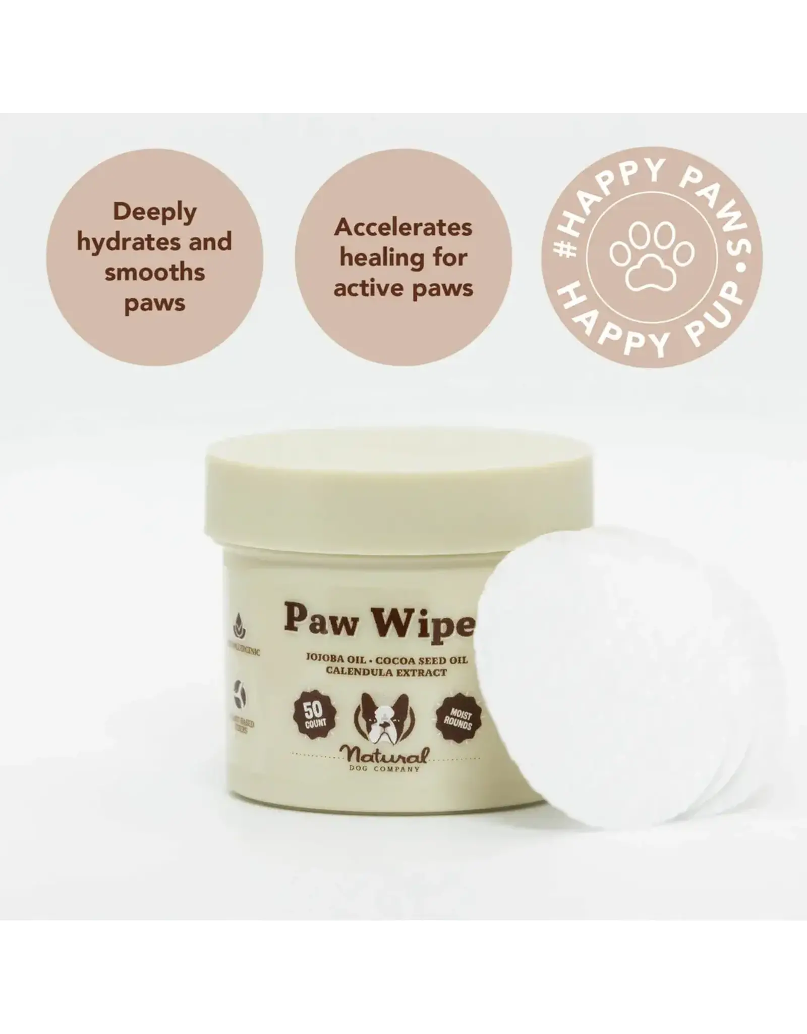 Natural Dog Company NATURAL DOG COMPANY PAW WIPES 50 COUNT JAR