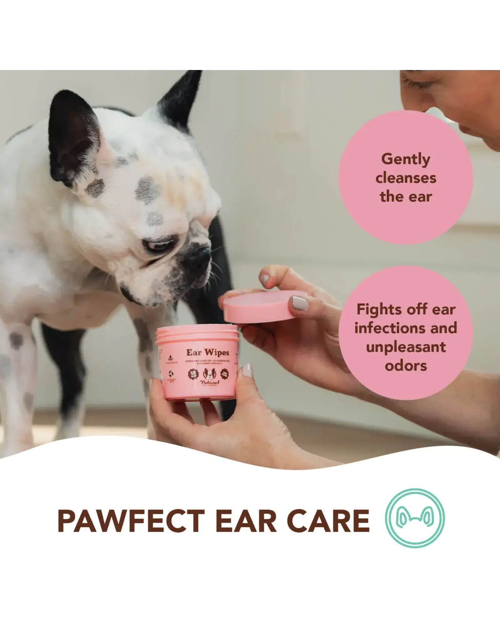 Natural Dog Company NATURAL DOG COMPANY EAR WIPES 50 COUNT JAR